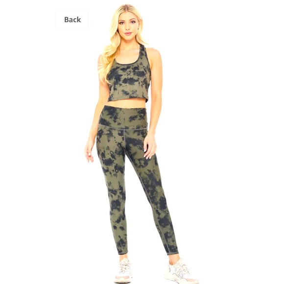 EVCR Compression workout set: Crop Tank and leggings-size medium - Picture 1 of 12